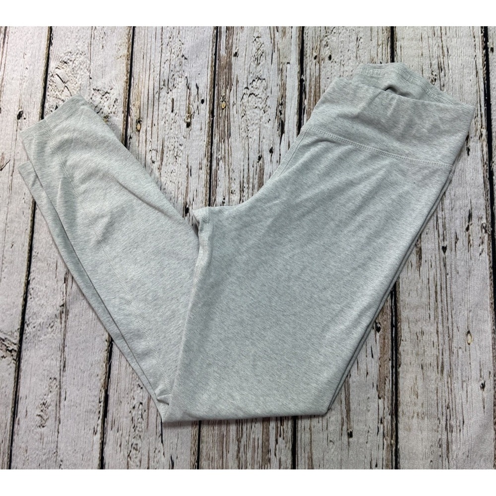 Pact Womens Organic Cotton Leggings Light Gray Solid Stretch Small